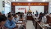 Đồng chí Lương Đinh Tiên Chủ tịch UBND huyện chủ trì buổi trực báo tháng 7 năm 2022