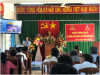 Bà Nguyễn Thị Trung Mỹ  Trưởng phòng Dân số KHHGĐ huyện Vân Canh truyền đạt nội dung tại buổi truyền thông