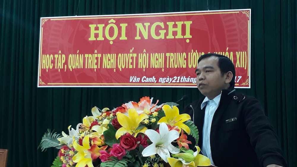 Huyện Vân Canh tổ chức Học tập, quán triệt Hội nghị lần thứ 6 BCHTW khóa XII